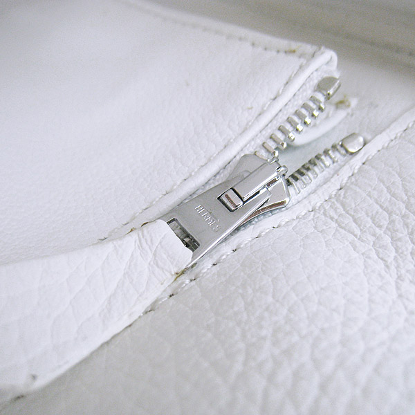 High Quality Hermes Kelly 35CM Togo Leather Bag White 6308